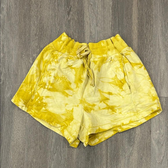 All in Motion Yellow Tie-Dye Athletic Shorts - Picture 1 of 2